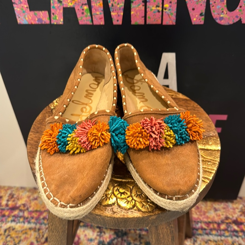 Sam Edelman espadrilles tan suede size 9.5